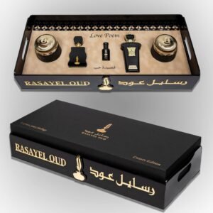 Love Poem : 1 Perfume 75 ml + 1 Mukhalat + 1 Musk + 1 dokhon + oud
